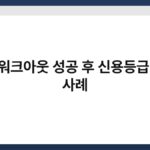 개인워크아웃 성공 후 신용등급 회복 사례 4