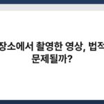 공공장소에서 촬영한 영상, 법적으로 문제될까? 5