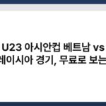U23 아시안컵 베트남 vs 말레이시아 경기, 무료로 보는 법 2