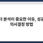 데이터 분석이 중요한 이유, 성공적인 의사결정 방법 3