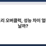 메모리 오버클럭, 성능 차이 얼마나 날까? 3