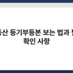 부동산 등기부등본 보는 법과 필수 확인 사항 6