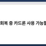 신용회복 중 카드론 사용 가능할까? 5