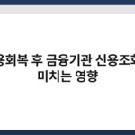 신용회복 후 금융기관 신용조회가 미치는 영향 6
