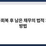 신용회복 후 남은 채무의 법적 처리 방법 5