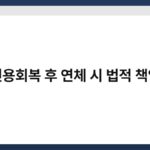 신용회복 후 연체 시 법적 책임 4