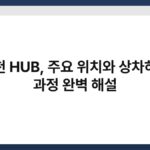 옥천 HUB, 주요 위치와 상차하차 과정 완벽 해설 5