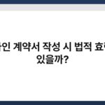 온라인 계약서 작성 시 법적 효력이 있을까? 5