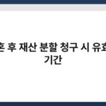 이혼 후 재산 분할 청구 시 유효한 기간 4