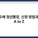희망두배 청년통장, 신청 방법과 절차 A to Z 6