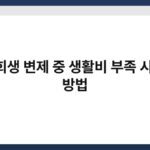 개인회생 변제 중 생활비 부족 시 대처 방법 3