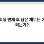 개인회생 변제 후 남은 채무는 어떻게 되는가? 6