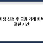 개인회생 신청 후 금융 거래 회복까지 걸린 시간 5