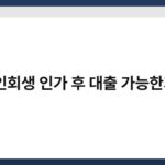 개인회생 인가 후 대출 가능한가? 5