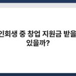 개인회생 중 창업 지원금 받을 수 있을까? 6