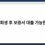 개인회생 후 보증서 대출 가능한지? 6