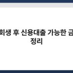 개인회생 후 신용대출 가능한 금융사 정리 5