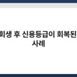 개인회생 후 신용등급이 회복된 실제 사례 3