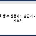 개인회생 후 신용카드 발급이 가능한 카드사 3