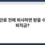 계약 만료 전에 퇴사하면 받을 수 없는 퇴직금? 3