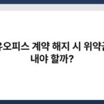 공유오피스 계약 해지 시 위약금을 내야 할까? 4