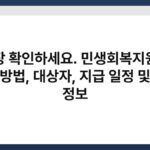 당장 확인하세요. 민생회복지원금 신청 방법, 대상자, 지급 일정 및 세부 정보 5