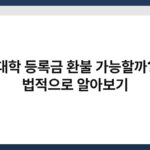 대학 등록금 환불 가능할까? 법적으로 알아보기 5