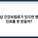 미납 건강보험료가 있으면 병원 진료를 못 받을까? 6