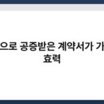 법적으로 공증받은 계약서가 가지는 효력 6