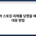 사이버 스토킹 피해를 당했을 때 법적 대응 방법 3