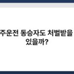 음주운전 동승자도 처벌받을 수 있을까? 2