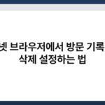 인터넷 브라우저에서 방문 기록 자동 삭제 설정하는 법 4