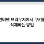 인터넷 브라우저에서 쿠키를 삭제하는 방법 4