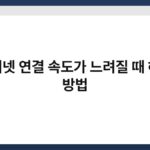 인터넷 연결 속도가 느려질 때 해결 방법 3
