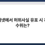 인터넷에서 허위사실 유포 시 처벌 수위는? 4