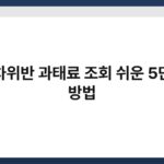 주차위반 과태료 조회 쉬운 5단계 방법 6
