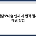 주택담보대출 연체 시 법적 절차와 해결 방법 6