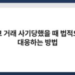 중고 거래 사기당했을 때 법적으로 대응하는 방법 6