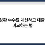 중도상환 수수료 계산하고 대출 이자 비교하는 법 7