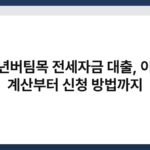 청년버팀목 전세자금 대출, 이자 계산부터 신청 방법까지 3