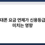 휴대폰 요금 연체가 신용등급에 미치는 영향 6