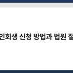 개인회생 신청 방법과 법원 절차 4