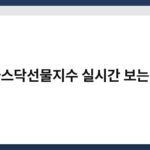 나스닥선물지수 실시간 보는법 6