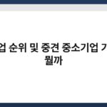 대기업 순위 및 중견 중소기업 기준은 뭘까 6