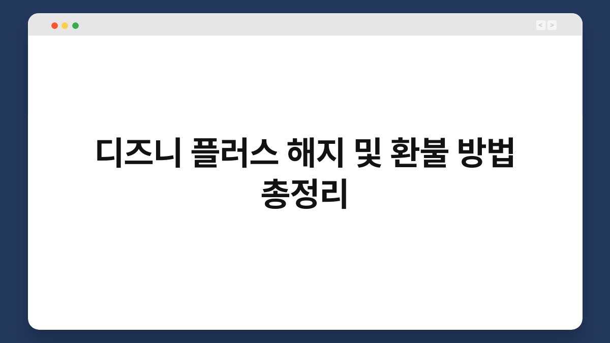 디즈니 플러스 해지 및 환불 방법 총정리 1