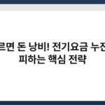 모르면 돈 낭비! 전기요금 누진제 피하는 핵심 전략 5