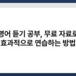 영어 듣기 공부, 무료 자료로 효과적으로 연습하는 방법 2