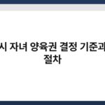 이혼 시 자녀 양육권 결정 기준과 법적 절차 5