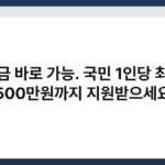 지금 바로 가능. 국민 1인당 최대 500만원까지 지원받으세요 6