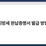 지방세 완납증명서 발급 방법 6